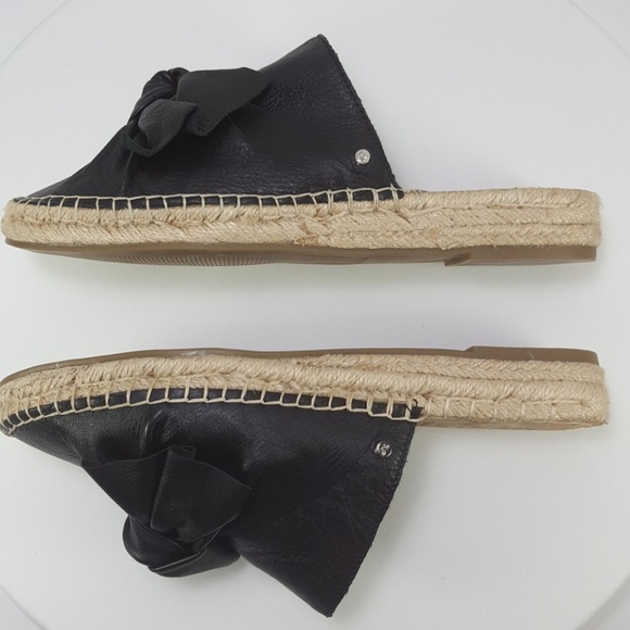 New Sam Edelman Lynda leather bow espadrille mule - Picture 4 of 8